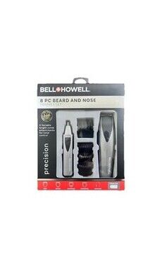 Bell Howell Nose Hair Trimmer Set Cordless Beard Trimmer 8PCS Kit